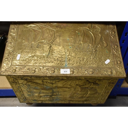 414 - Brass Log Box