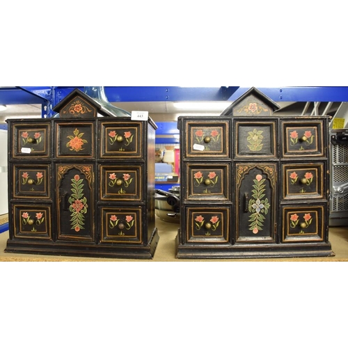 443 - 2 Wooden Storage/Jewellery Boxes