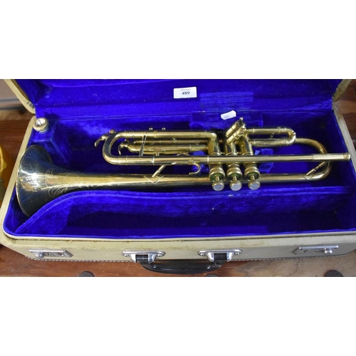 489 - Trumpet with Hard Carry Case