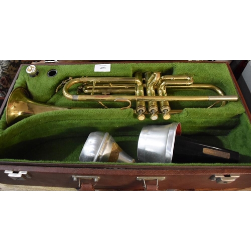 493 - Zenith Trumpet with 2 Mutes and a Hard Carry Case