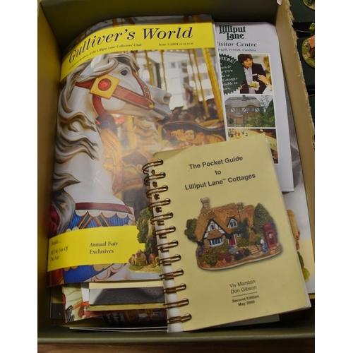 518 - Box Lilliput Lane Guide Book & Collectors Magazines