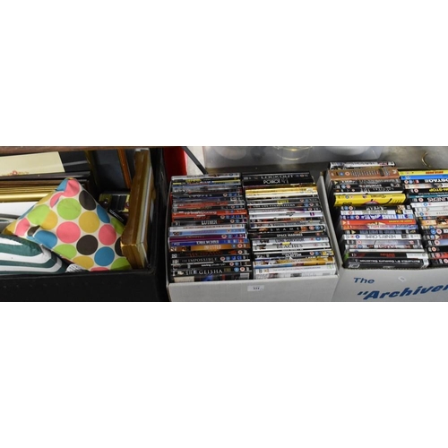 534 - 3 Boxes - DVD's, Water Colour etc