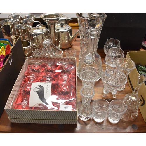 582 - Stuart Crystal Box Set, Assorted Cut Glass