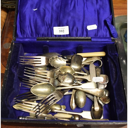 592 - Box Silver Plated Cutlery