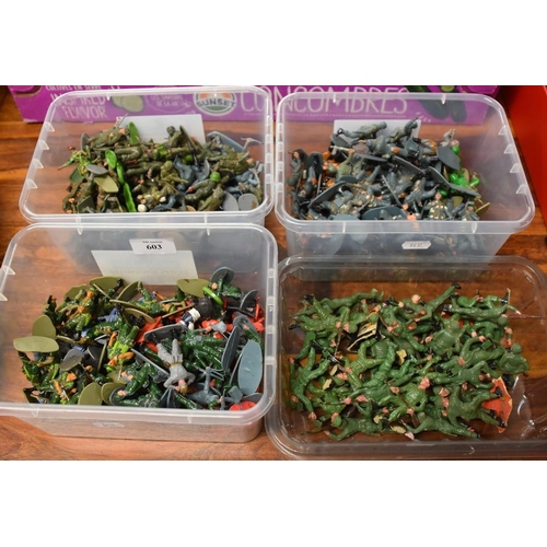 603 - 4 Boxes Toy Soldiers