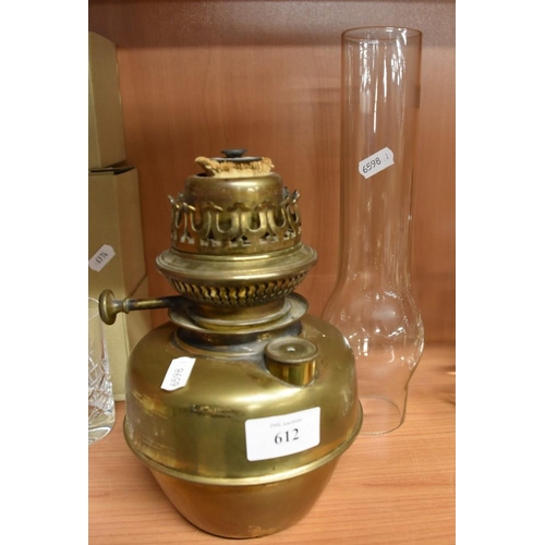 612 - Brass Oil Lamp & Funnel