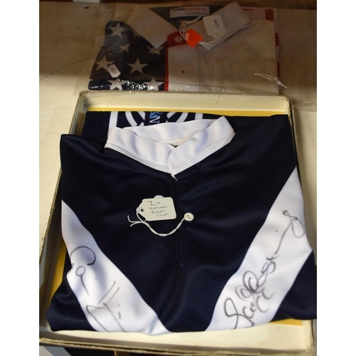 640 - Signed Scottish Rugby Top & NFL Top