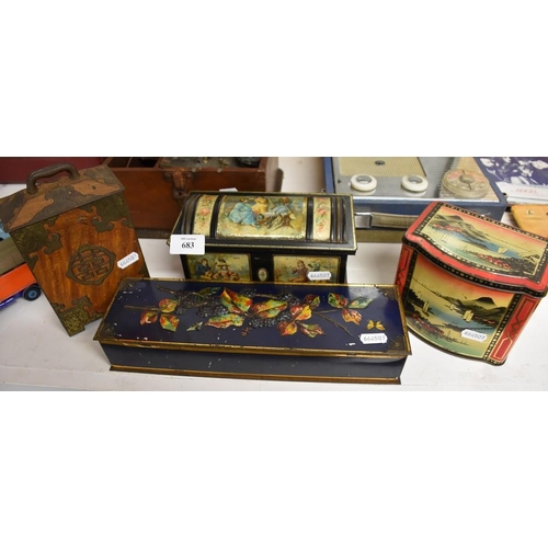 683 - Collectors Biscuit Tins (MacFarlane & Son, Marsh & Co, etc)