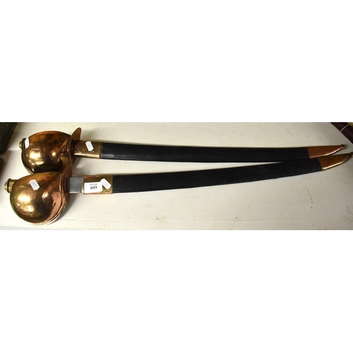 693 - Pair Reproduction Cutlasses