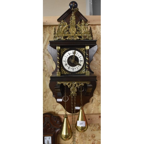 697 - Brass Mounted Clock