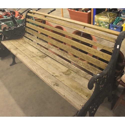 85 - Garden Bench with Cast Metal Ends