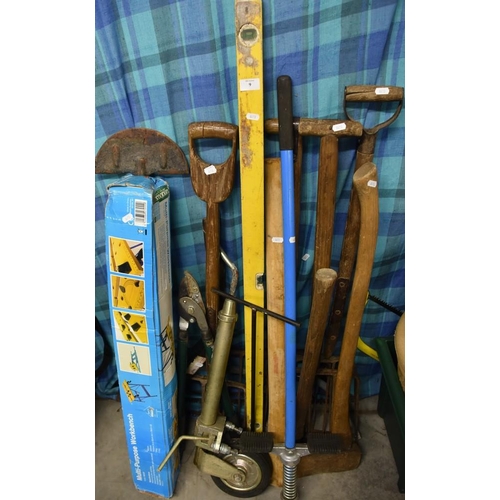 9 - Garden Tools, Workbench, Jockey Wheel, Pogo Stick etc