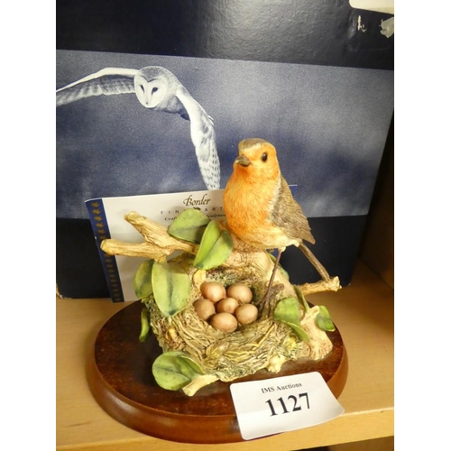 1127 - Borders Fine Arts Figure 'Robin with Nest'