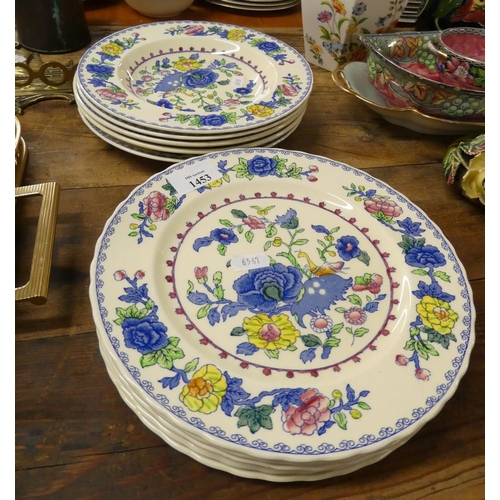 1453 - Mason's Regency Pattern Soup and 23cm Plates