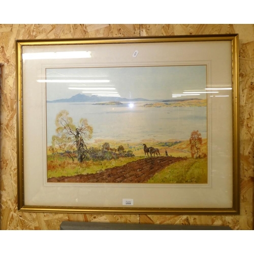 Framed Print "Springtime on the Shores of the Clyde" by Robert Houston.   55 x 40cm