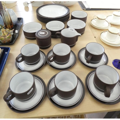 2116 - Hornsea Pottery Contrast Pattern Tea & Dinnerware