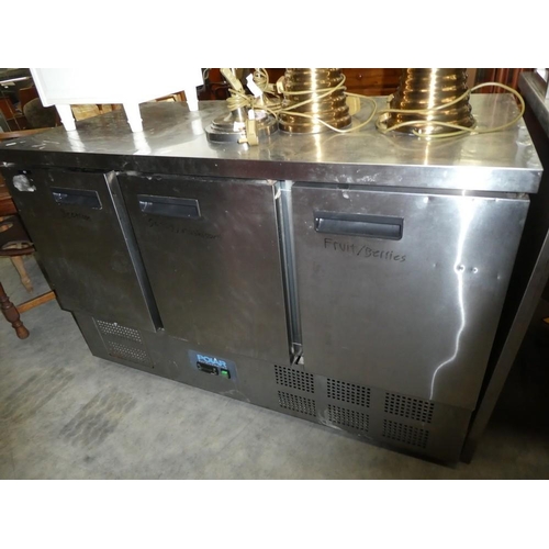 3070 - Polar Stainless Steel Triple Fridge Unit