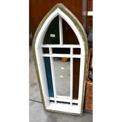 3530 - Church Style Stained Glass Wall Mirror