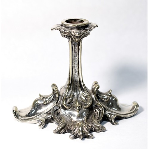 1262 - E.P Rococco Style Candleholder & Modern Photograph Frame