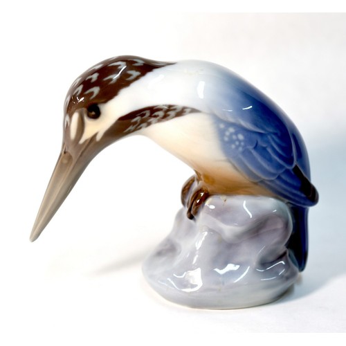 1300 - Royal Copenhagen Porcelain Kingfisher & Dog