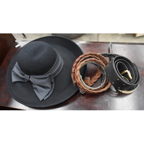 239 - 2 Boxes Assorted Hats & Belts