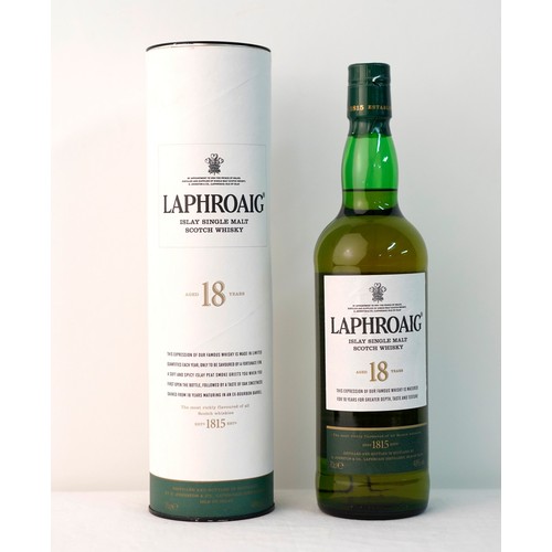 210 - Boxed Bottle of Laphroaig 18 Year Old Islay Single Malt Scotch Whisky.