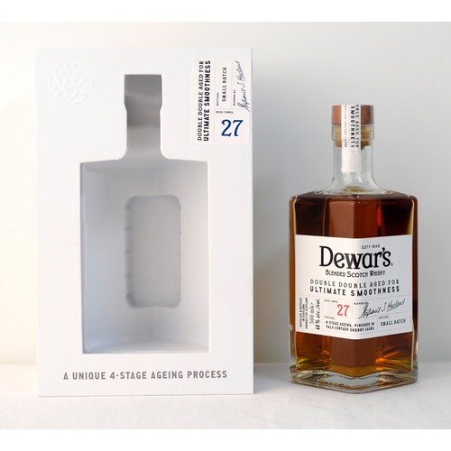 241 - Boxed Bottle of Dewars 27 Year Old Double Double Aged Blended Small Batch Scotch Whisky (signed labe... 