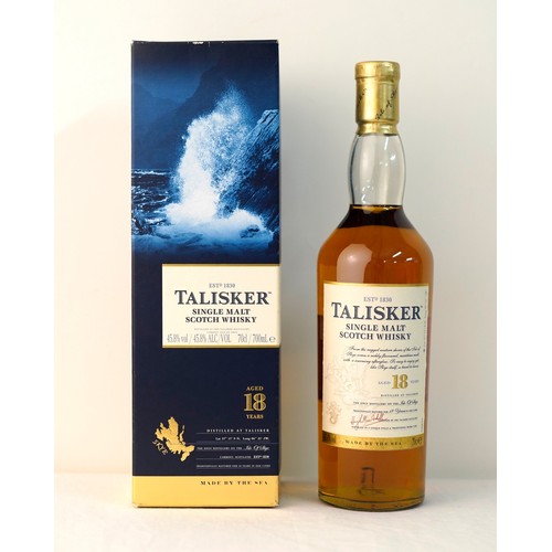 250 - Boxed Bottle of Talisker 18 Year Old Single Malt Scotch Whisky.