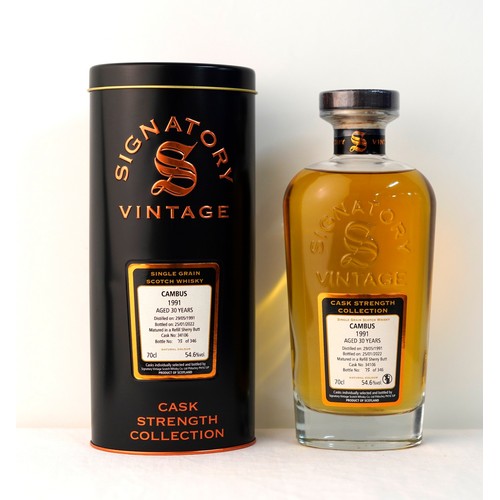 261 - Boxed Bottle of Cambus Single Grain Scotch Whisky, Aged 30 Years, Distilled 1991, Bottle Number 73/3... 