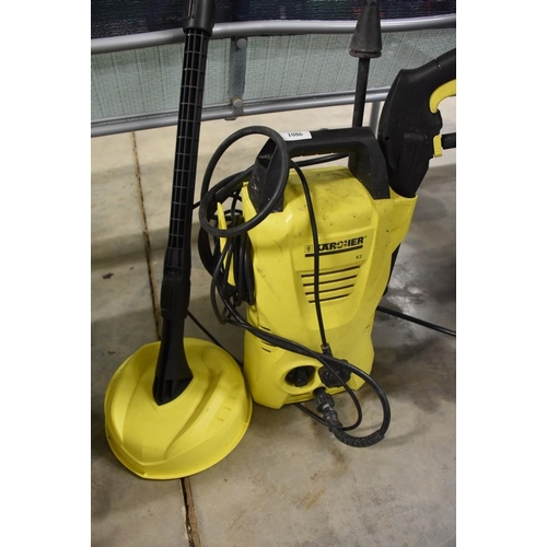 1086 - Karcher K2 Pressure Washer With Attachments