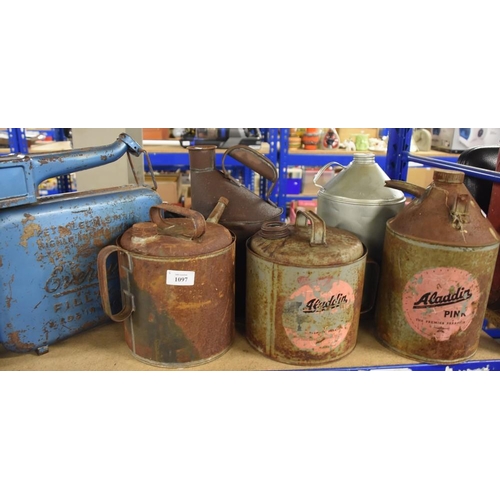 1097 - 6 Vintage Fuel Cans