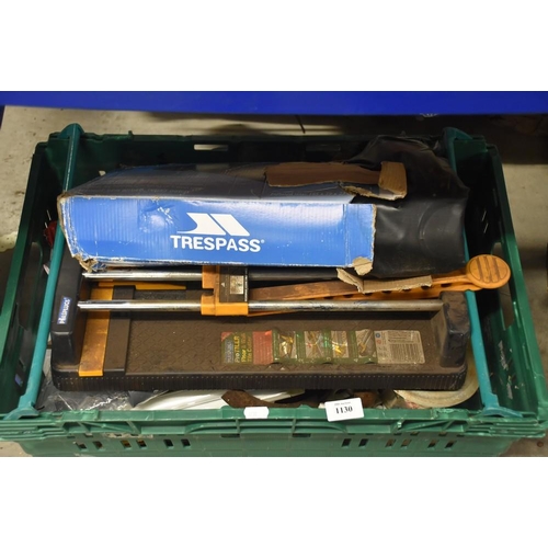 1130 - Box - Tile Cutter, Hand Tools, etc