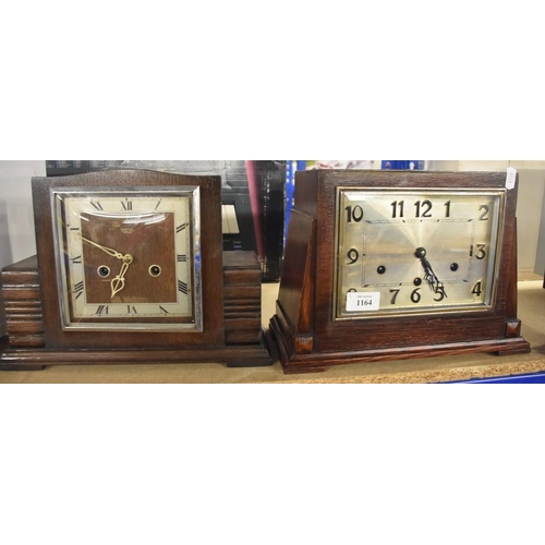 1164 - 2 Art Deco Mantel Clocks