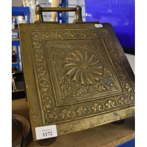 1172 - Antique Brass Coal Box