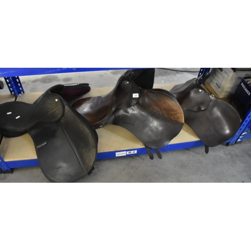 1199 - 3 Leather Horse Saddles