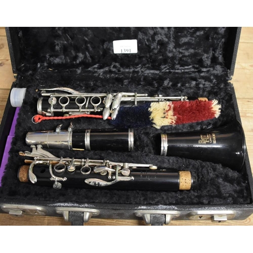 1391 - Bossey & Hawkes Clarinet In Fitted Case