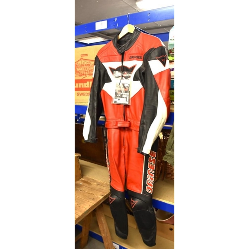 1393 - Dainese 2 Piece Leather Racing Suit Size 52