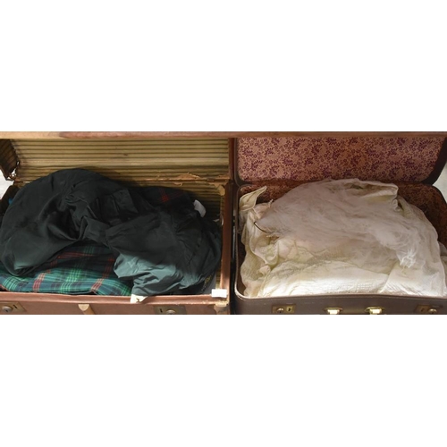 1472 - 2 Suitcases with Assorted Linen & Clothes