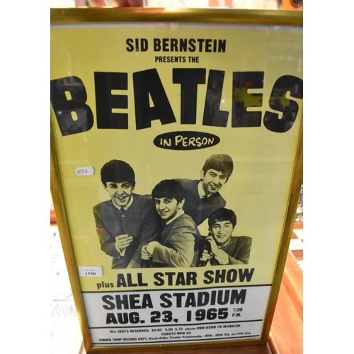 1550 - Poster for The Beatles at SHEA Stadium Aug 23rd 1965