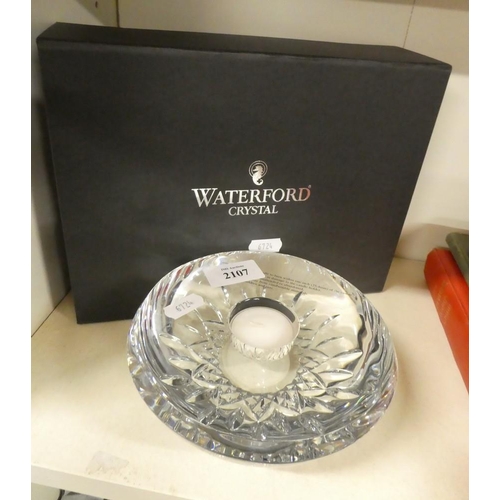 2107 - Waterford Crystal Candle Holder (complete with box).