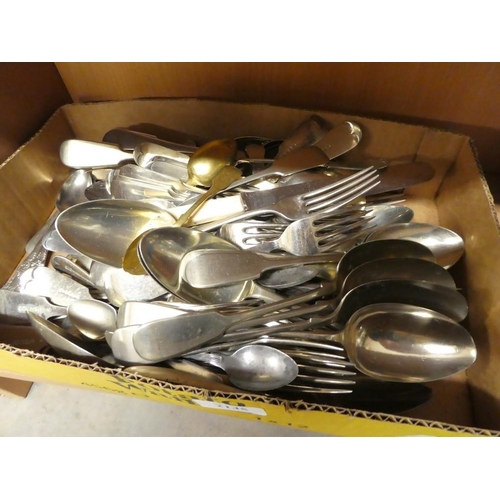 2145 - Tray of Silverplated Cutlery.