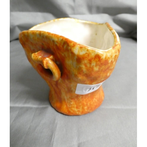 2177 - Orange Bretby Pottery Vase.