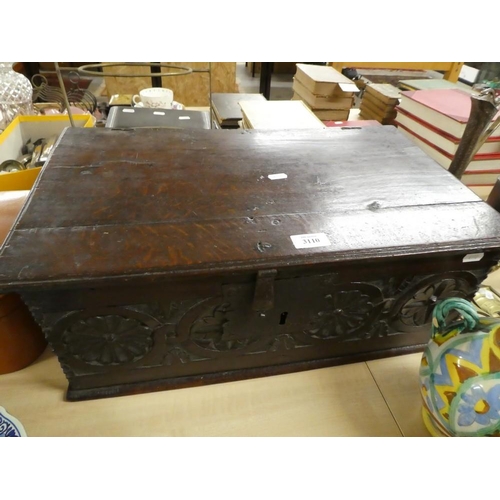 3110 - Antique Oak Bible Box.