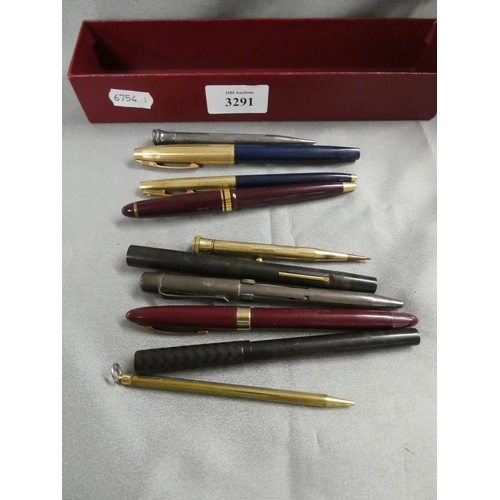 3291 - Box - Fountain Pens, Propelling Pencils.