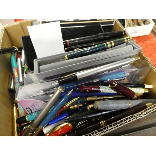 3297 - Box - Assorted Fountain & Ballpoint Pens.