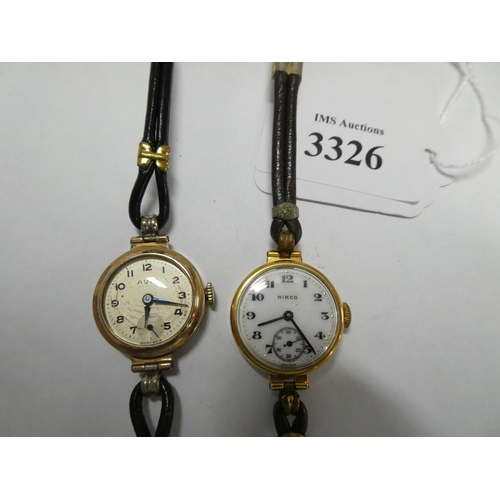 3326 - Two Vintage Ladies Wristwatches with Leather Straps.