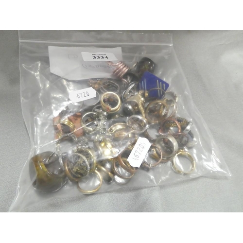 3334 - Bag of Assorted Dress Rings.