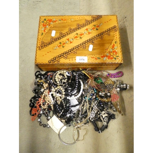 3376 - Box of Costume Jewellery