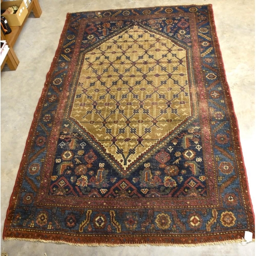 3600 - Natural Died Eastern Wool Rug, approx 128 x 203cm.