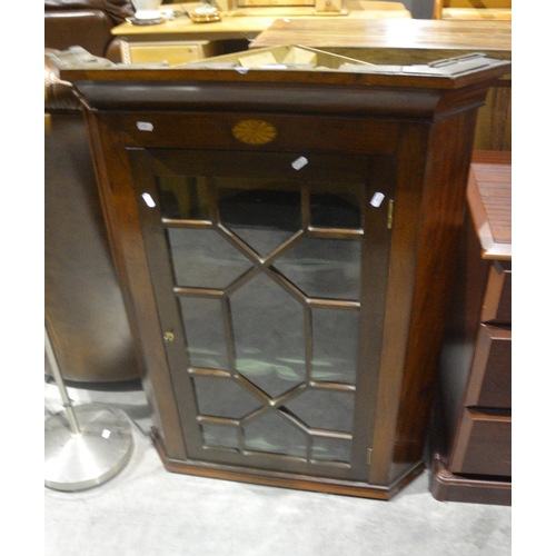 4097 - Victorian Mahogany Inlaid Corner Cabinet